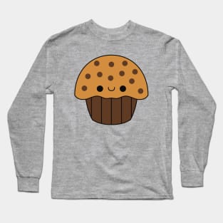 Cute Kawaii Chocolate Chip Muffin Long Sleeve T-Shirt